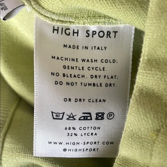 HIGH SPORT Women's Exclusive Kick Cotton-blend Cropped Pants In Lime Green XL - Picture 9 of 13